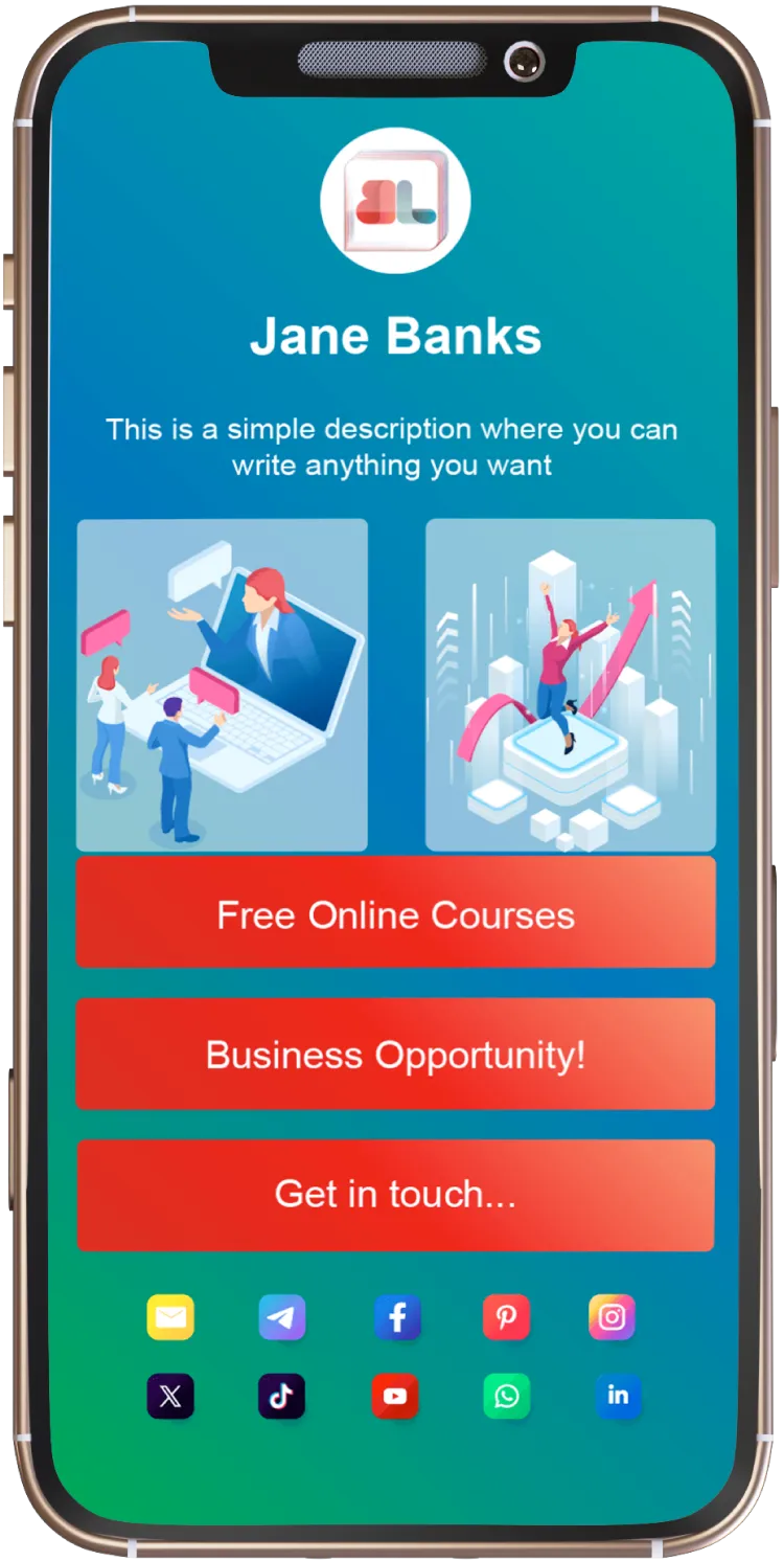 Screenshot of biolink page examples